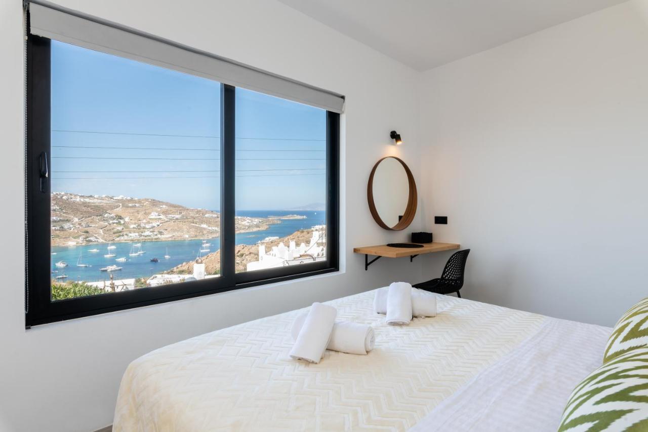 Yalos Mykonos 4 Bedroom Luxury House 5 Minute From Ornos Beach W Sea & Sunset View Mykonos Town 외부 사진