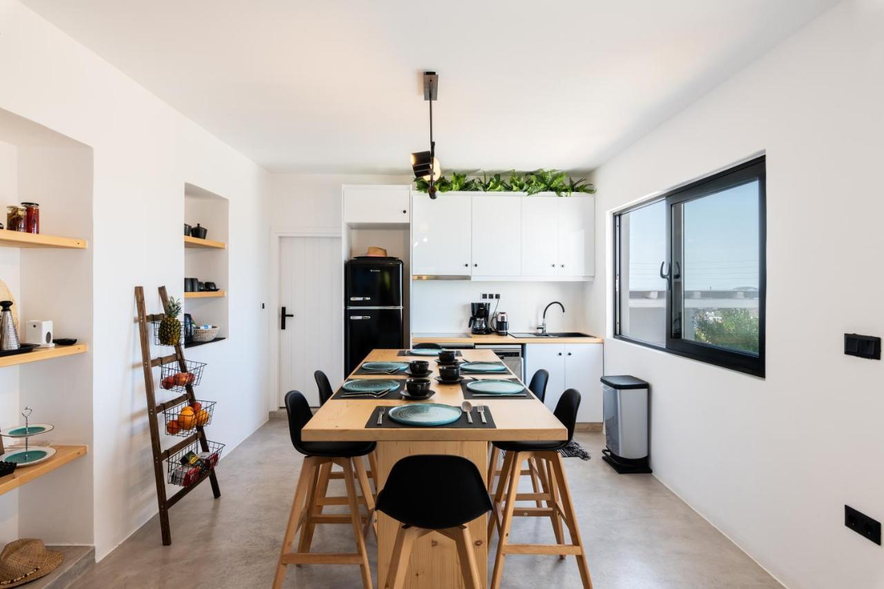 Yalos Mykonos 4 Bedroom Luxury House 5 Minute From Ornos Beach W Sea & Sunset View Mykonos Town 외부 사진