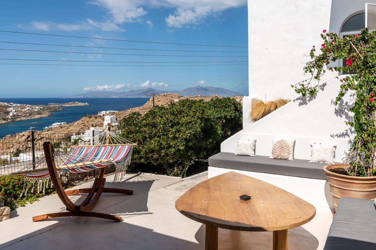Yalos Mykonos 4 Bedroom Luxury House 5 Minute From Ornos Beach W Sea & Sunset View Mykonos Town 외부 사진